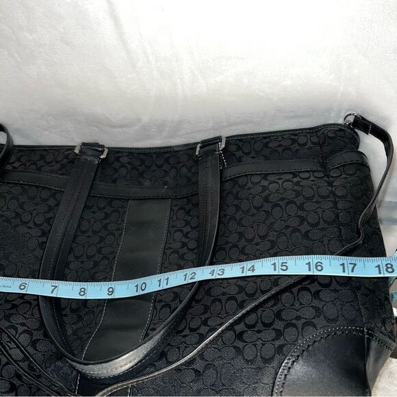 Coach Black Signature Handbag Tote Weekender Diaper Bag - #77156 - Picture 13 of 15